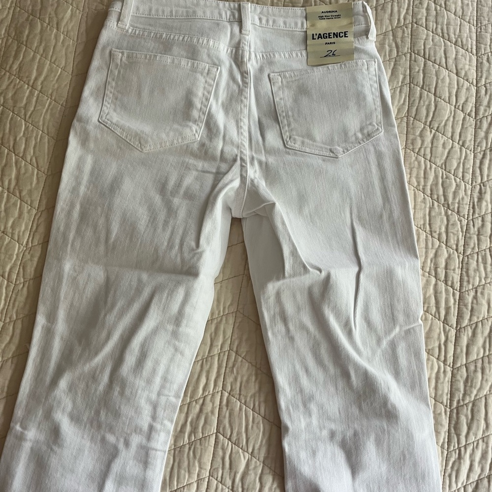 White high rise jeans new with tags